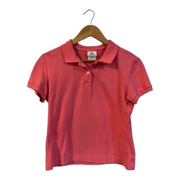 Lacoste Polo Shirt Size 44 Pink Short Sleeves - Picture 1 of 5